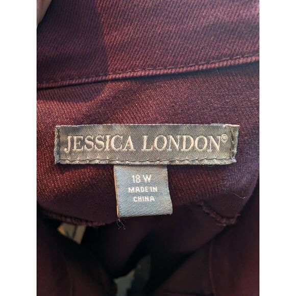 Jessica London maroon denim jacket 18w - Picture 4 of 4